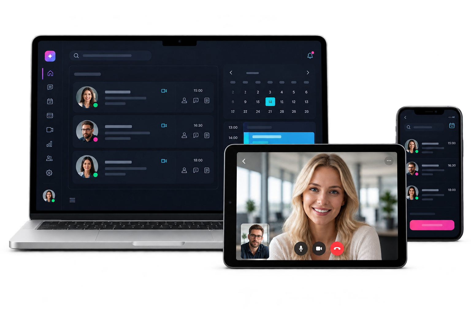 Платформа на разных устройствах
